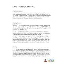 Stations of the Cross Lesson Plan